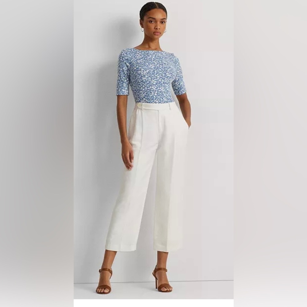 Lauren Ralph Lauren Women's Floral Boat-Neck Top